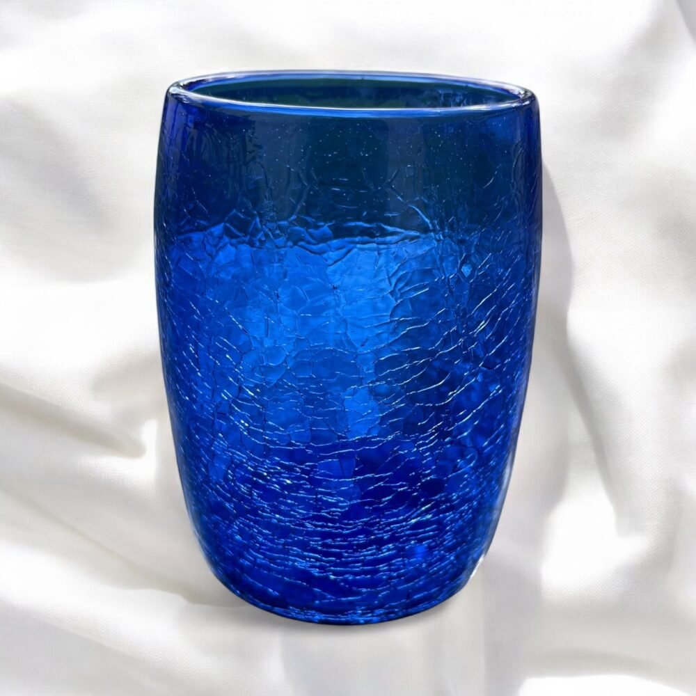 Verre "Zina" soufflé craquelé – Image 2
