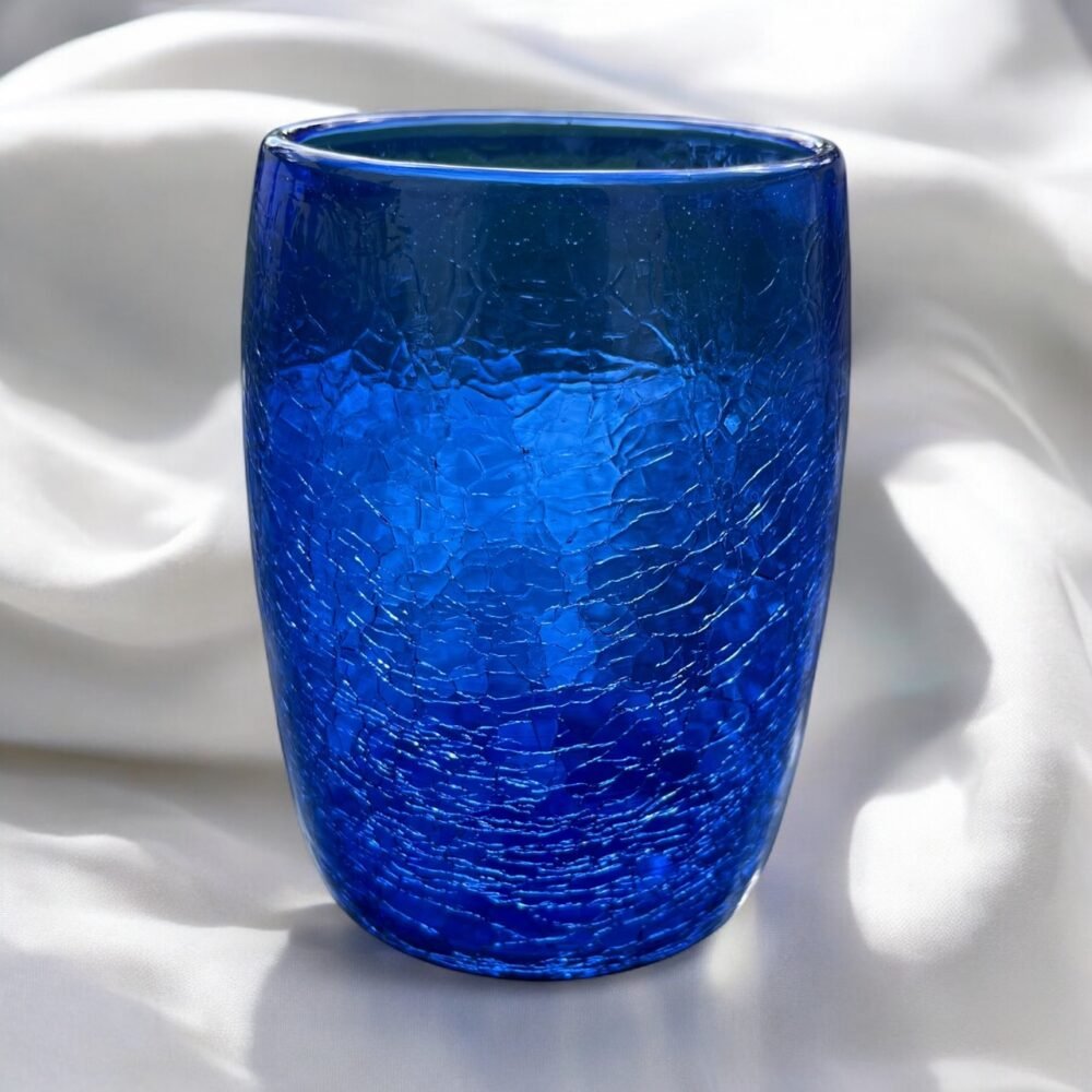Verre "Zina" soufflé craquelé – Image 3