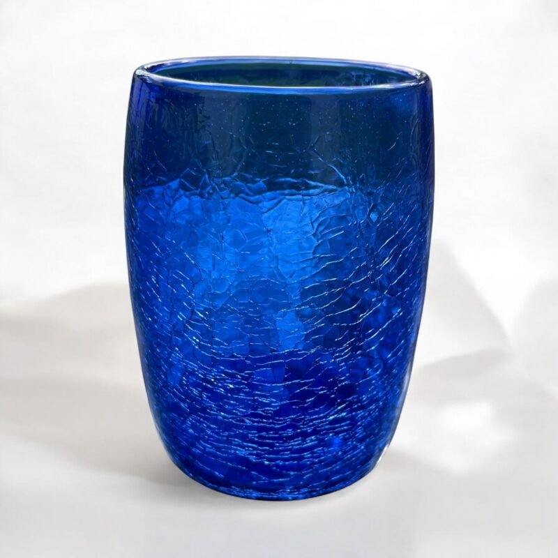 Verre "Zina" soufflé craquelé